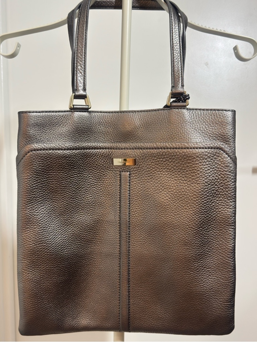 Cole Haan Metallic Handbag | Chic Statement Bag | Minimal Wear